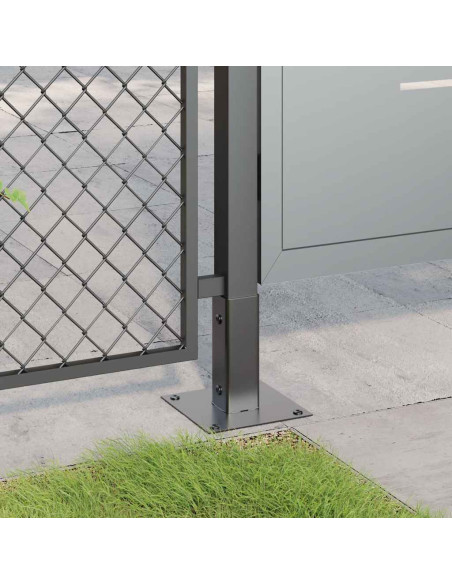 Basi per Pali Quadrati 12 pz 46x46mm Acciaio Verniciato Polvere