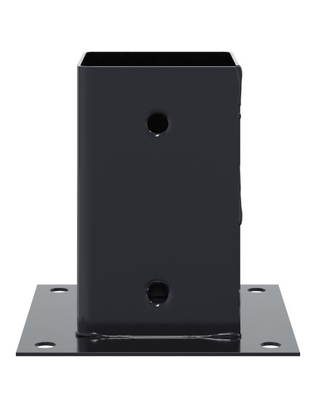 Basi per Pali Quadrati 12 pz 81x81mm Acciaio Verniciato Polvere