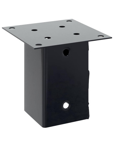 Basi per Pali Quadrati 12 pz 81x81mm Acciaio Verniciato Polvere