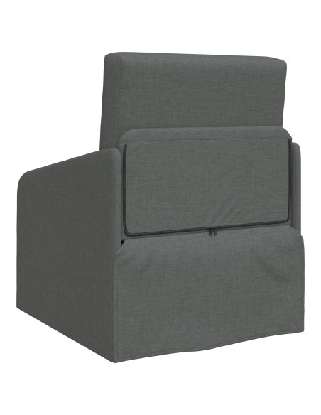 Divano letto 60cm Grigio scuro Tessuto