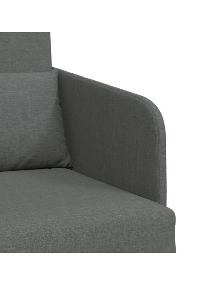 Divano Grigio scuro Tessuto 200 x 60 x 62 cm Resistente