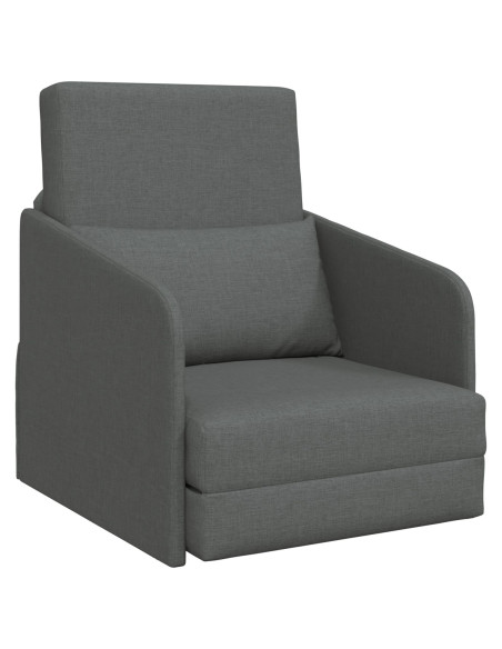 Divano letto 60cm Grigio scuro Tessuto