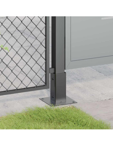 Basi per Pali Quadrati 12 pz 71x71mm Acciaio Verniciato Polvere