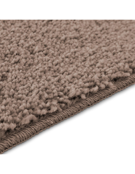Tappetino da Bagno Rettangolare Marrone 70x120 cm in Polipropilene Antiscivolo