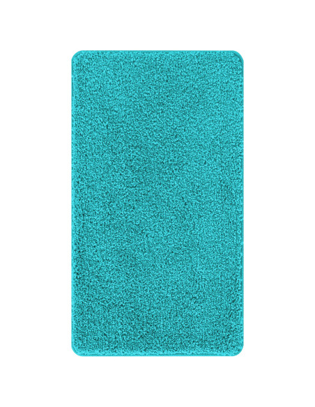 Tappetino da bagno rettangolare turchese 70x120 cm in polipropilene antiscivolo