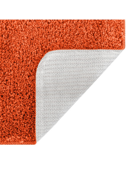 Tappetino da Bagno Rettangolare Arancione 70x120 cm Polipropilene Antiscivolo