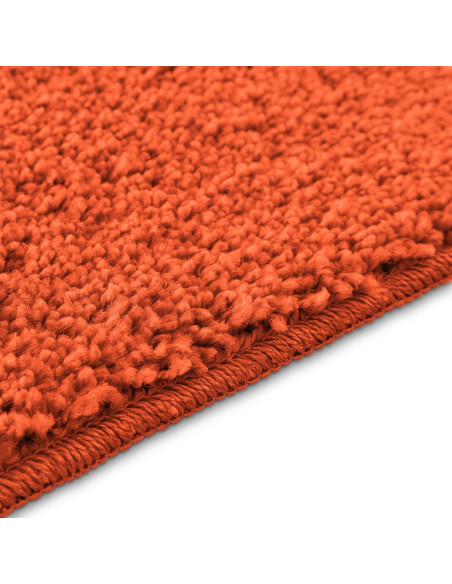 Tappetino da Bagno Rettangolare Arancione 70x120 cm Polipropilene Antiscivolo