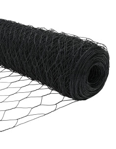 Recinzione Esagonale Grigio 1,2 x 10 m PVC