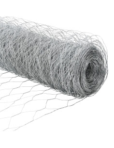 Recinzione Esagonale Argento 0,4 x 25 m Acciaio zincato