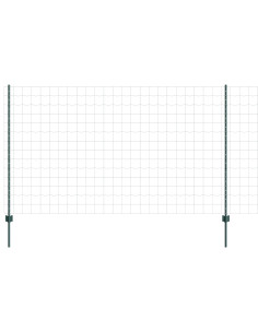 Recinzione con Posto Verde 1,4 x 10 m Acciaio e PVC