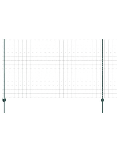 Recinzione con Posto Verde 1,4 x 10 m Acciaio e PVC