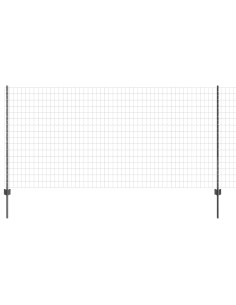 Recinzione con Posto Grigio 1,2 x 25 m Acciaio e PVC