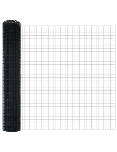 Recinzione con Posto Grigio 1,5 x 10 m Acciaio