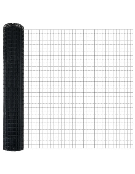 Recinzione con Posto Grigio 1,5 x 10 m Acciaio