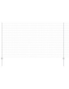 Recinzione con Posto Argento 1,4 x 10 m Acciaio