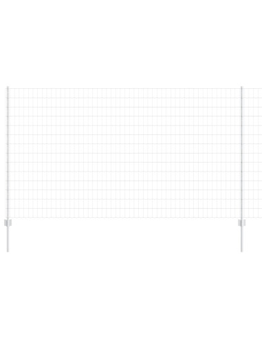 Recinzione con Posto Argento 1,4 x 10 m Acciaio