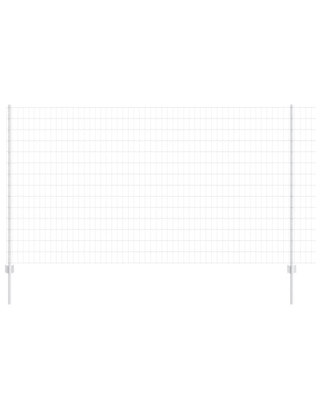 Recinzione con Posto Argento 1,4 x 10 m Acciaio