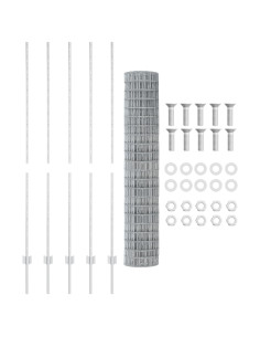 Recinzione con Posto Argento 1,5 x 10 m Acciaio