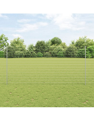 Recinzione con Posto Argento 1,6 x 10 m Acciaio