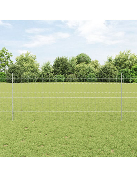 Set di Recinzioni da Giardino  Set di 2 Acciaio Zincato 10 x 1 m