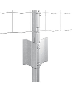 Recinzione con Posto Argento 0,6 x 25 m Acciaio