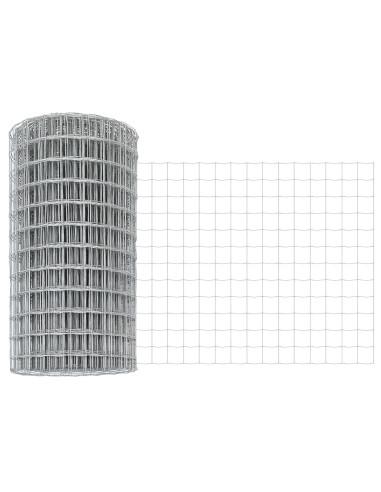 Recinzione con Posto Argento 0,8 x 25 m Acciaio