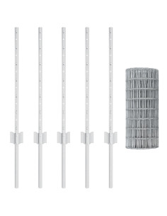 Recinzione con Posto Argento 0,6 x 10 m Acciaio