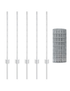 Recinzione con Posto Argento 0,8 x 10 m Acciaio