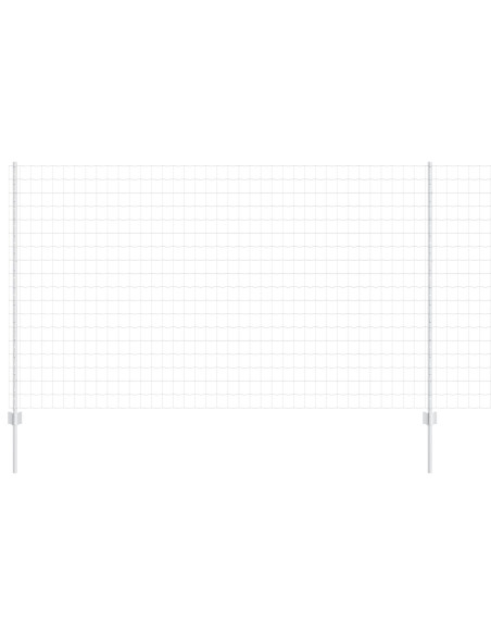 Recinzione con Posto Argento 1,4 x 10 m Acciaio
