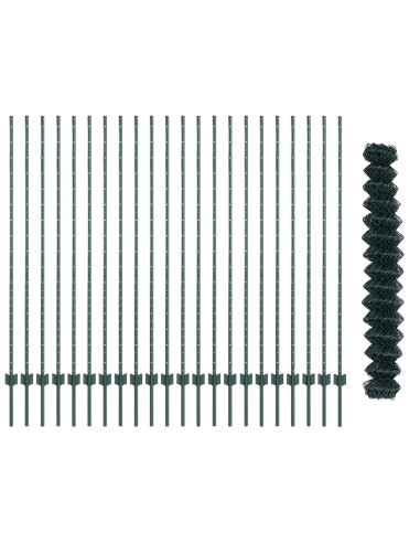 Recinzione con Posto Verde 1,5 x 25 m Acciaio