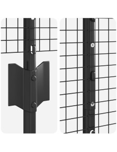 Recinzione con Posto Grigio 1,5 x 25 m Acciaio