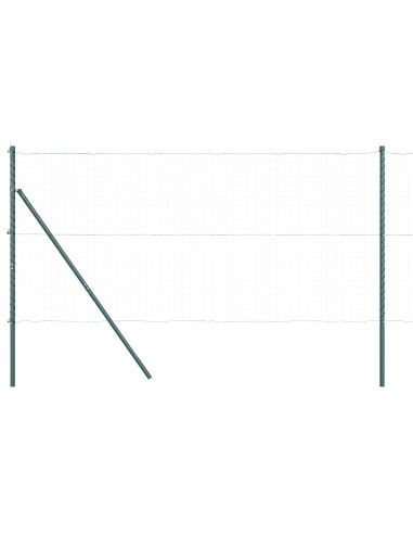 Palo della recinzione 13 pcs Verde Acciaio