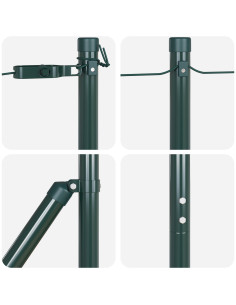 Palo della recinzione 13 pcs Verde Acciaio