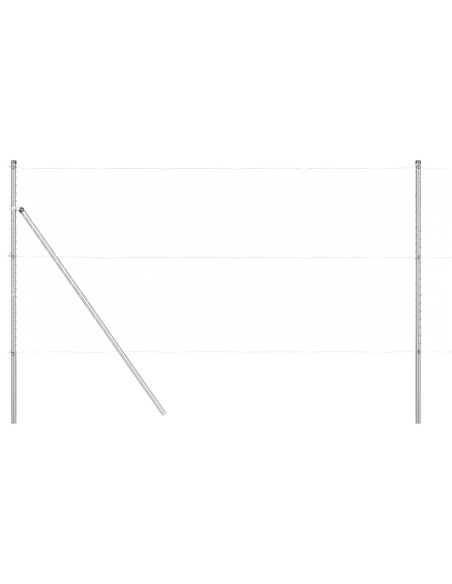 Palo della recinzione 13 pcs Argento Acciaio