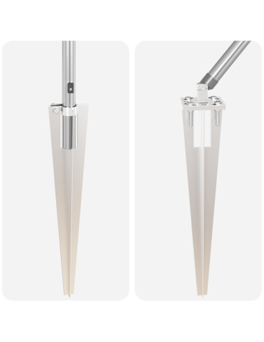 Palo della recinzione 13 pcs Argento Acciaio