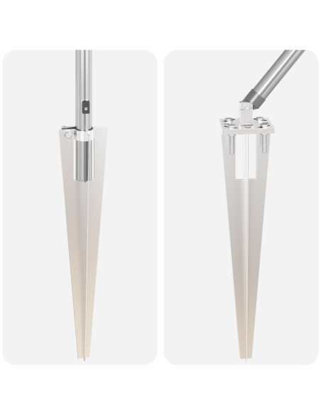 Palo della recinzione 13 pcs Argento Acciaio