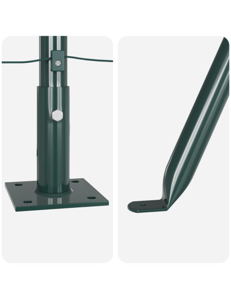 Set di pali per recinzione  Set di 13 Verde Metallo, Cemento