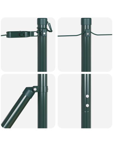 Palo della recinzione 13 pcs Verde Acciaio