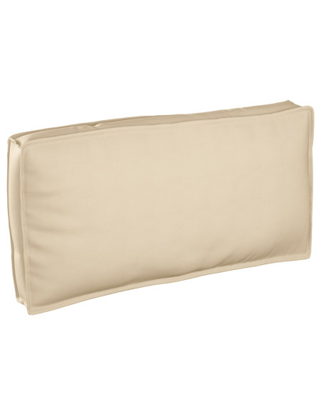 Cuscino per pallet per seduta/schienale beige 120x60x12 cm in tessuto Oxford