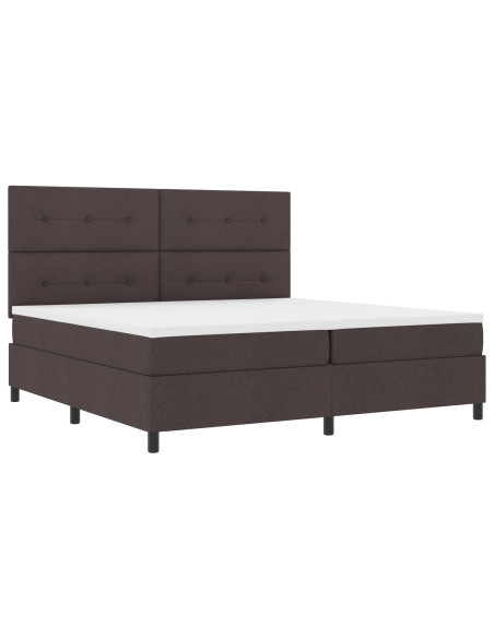 Letto a box spring  con materasso grigio scuro 200x200 cm Tessuto
