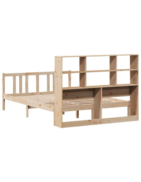Letto Libreria senza Materasso 120x200cm Legno Massello di Pino