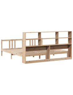 Letto Libreria senza Materasso 180x200 cm in Legno di Pino
