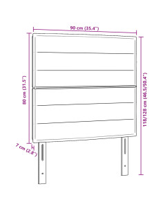 Testiera con testiera Talpa 90 cm Pelle Sintetica