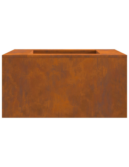 Fogão a Lenha Quadrado 80x80x40 cm Acciaio Invecchiato