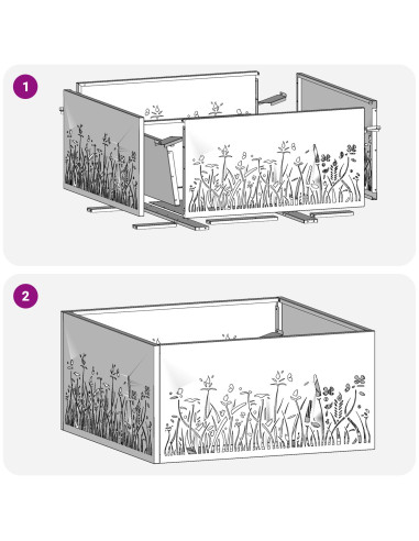 Focolare Nero 60 x 60 x 30 cm Acciaio