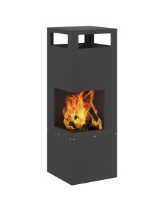 Focolare Nero 35 x 35 x 100 cm Acciaio