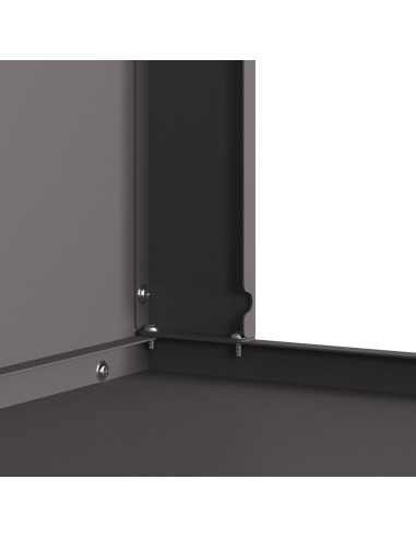 Focolare Nero 60 x 40 x 96 cm Acciaio