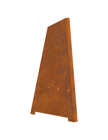 Focolare a Piramide 50x45x95 cm in Acciaio Invecchiato