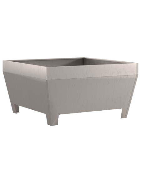 Braciere Quadrato 80x80x43 cm in Acciaio Inossidabile di