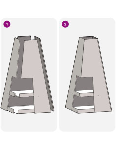 Focolare Nero 50 x 50 x 100 cm Acciaio